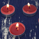 Elyon Red Tealight Candles Apple Cinnamon Scent 4-Hour Burn-Time