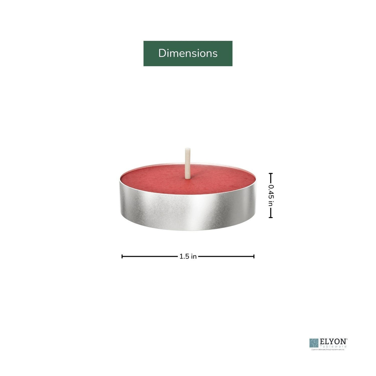 Elyon Red Tealight Candles Apple Cinnamon Scent 4-Hour Burn-Time