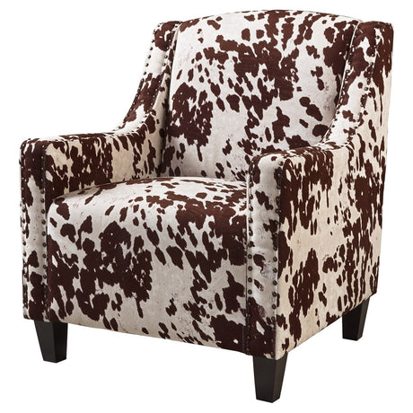 Elysabeth Cow Print Velvet Club Chair by Christopher Knight Home - 32.75"L x 29.25"W x 37.5"H