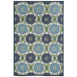Liora Manne Embellished Circles Outdoor Rug (7'6 x 9'6) - 7'6 x 9'6