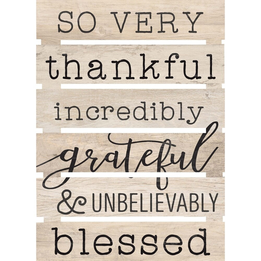 So Very Thankful Incredibly Grateful Unbelievably Blessed Embellished Décor