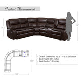 Ember Reclining Sectional Sofa with Console