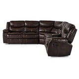 Ember Reclining Sectional Sofa with Console