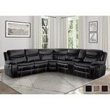 Ember Reclining Sectional Sofa with Console