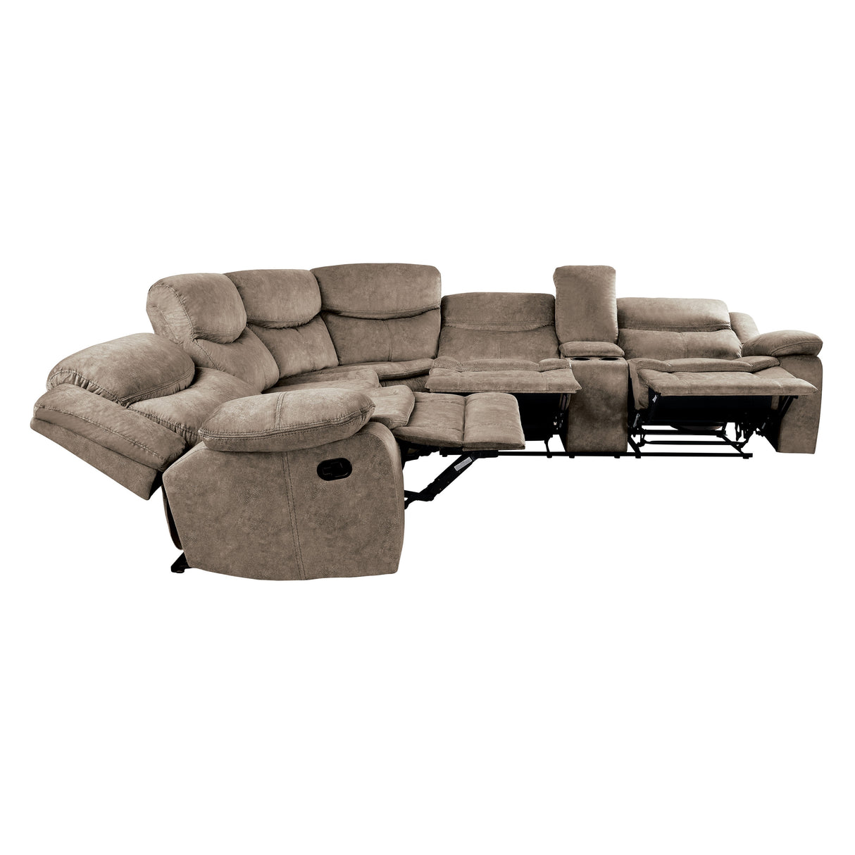Ember Reclining Sectional Sofa with Console