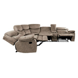 Ember Reclining Sectional Sofa with Console