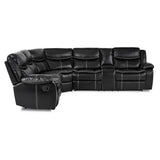 Ember Reclining Sectional Sofa with Console