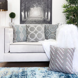 Embroidery 20" Square Decorative Throw Pillow