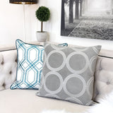 Embroidery 20" Square Decorative Throw Pillow