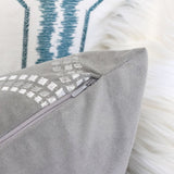 Embroidery 20" Square Decorative Throw Pillow