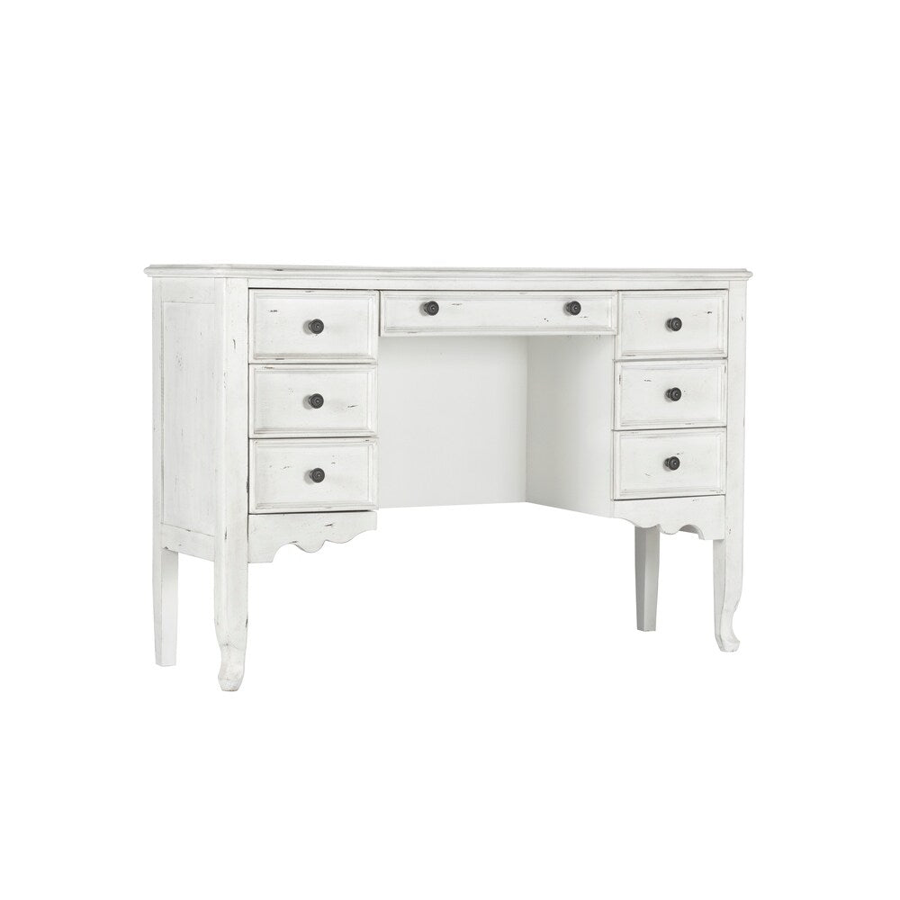 Emerald Home Distressed Antique White Dressing Table