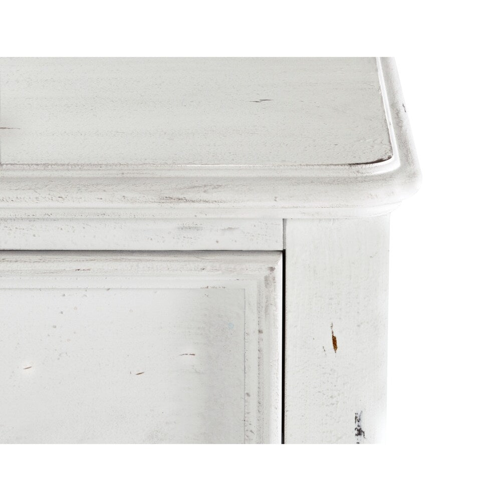 Emerald Home Distressed Antique White Dressing Table