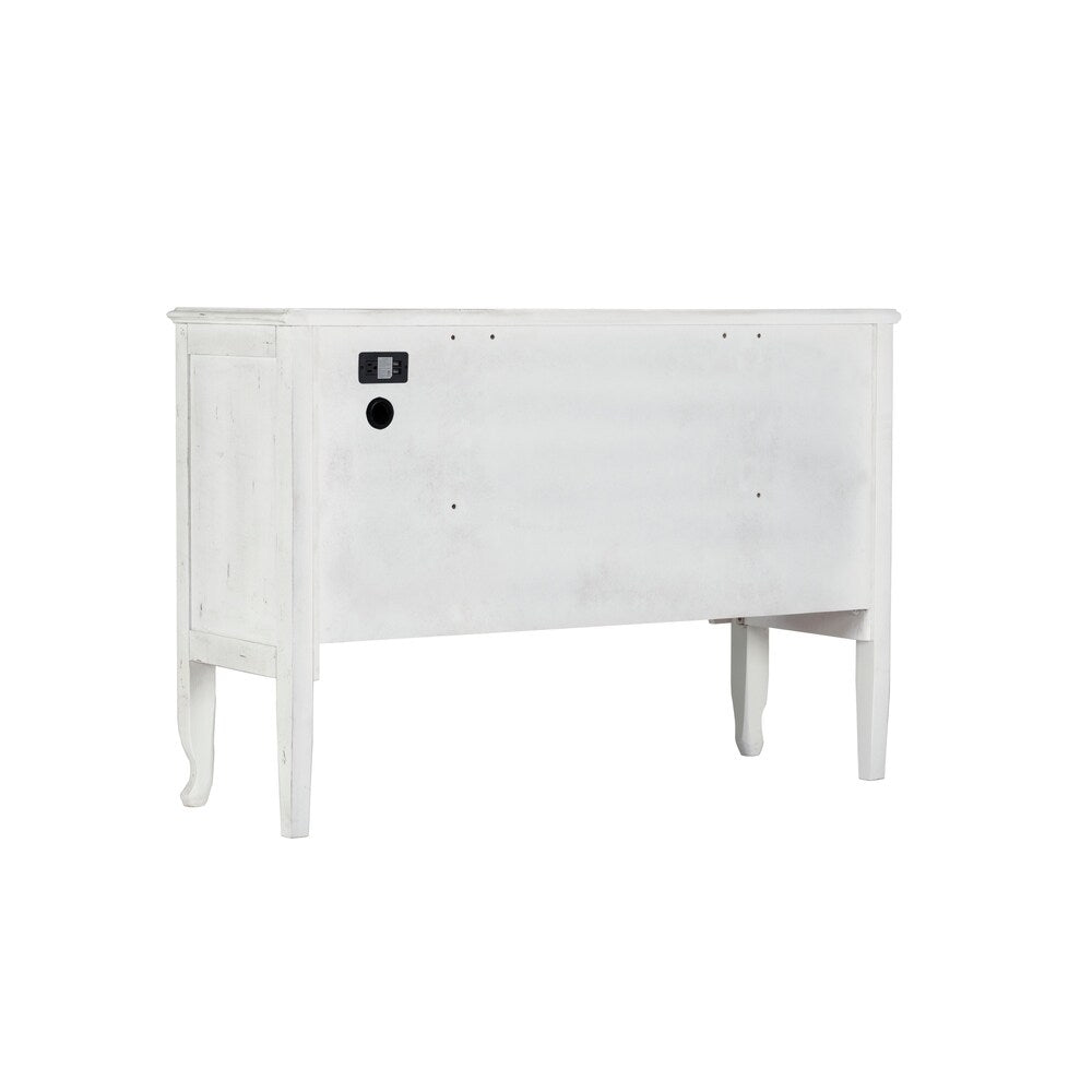 Emerald Home Distressed Antique White Dressing Table