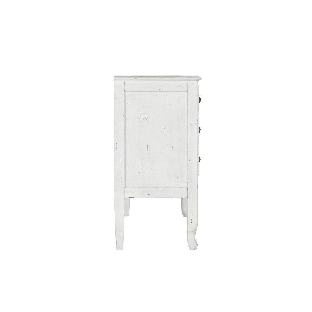Emerald Home Distressed Antique White Dressing Table