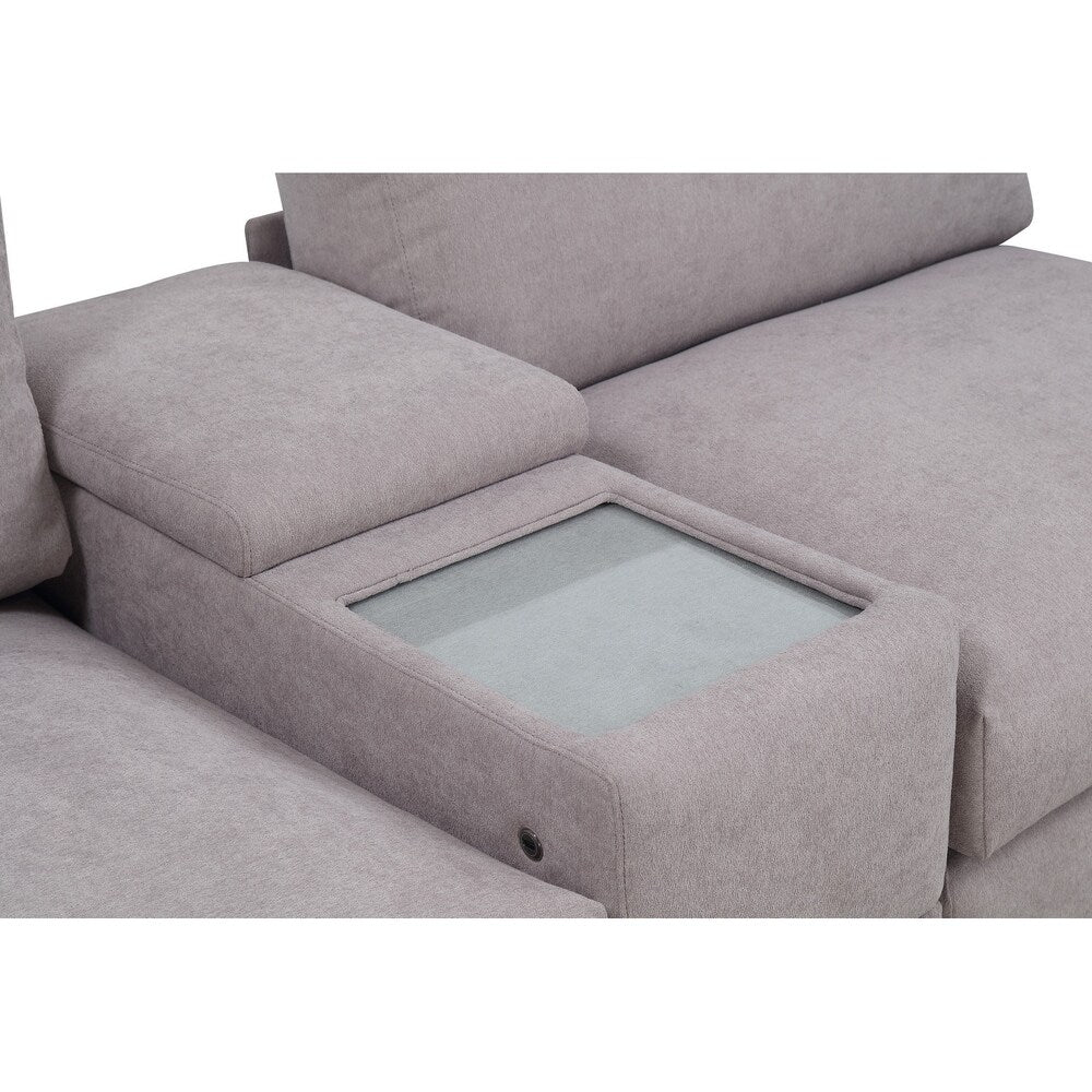 Strick & Bolton Sosa Dove Grey Modular Sectional