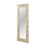 Emerton Traditional Standing Mirror with Floral Carved Frame by Christopher Knight Home - 27.50" W x 0.75" L x 68.00" H