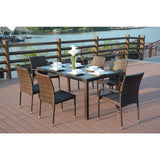 Emily 7-piece Outdoor Wicker Dining Set