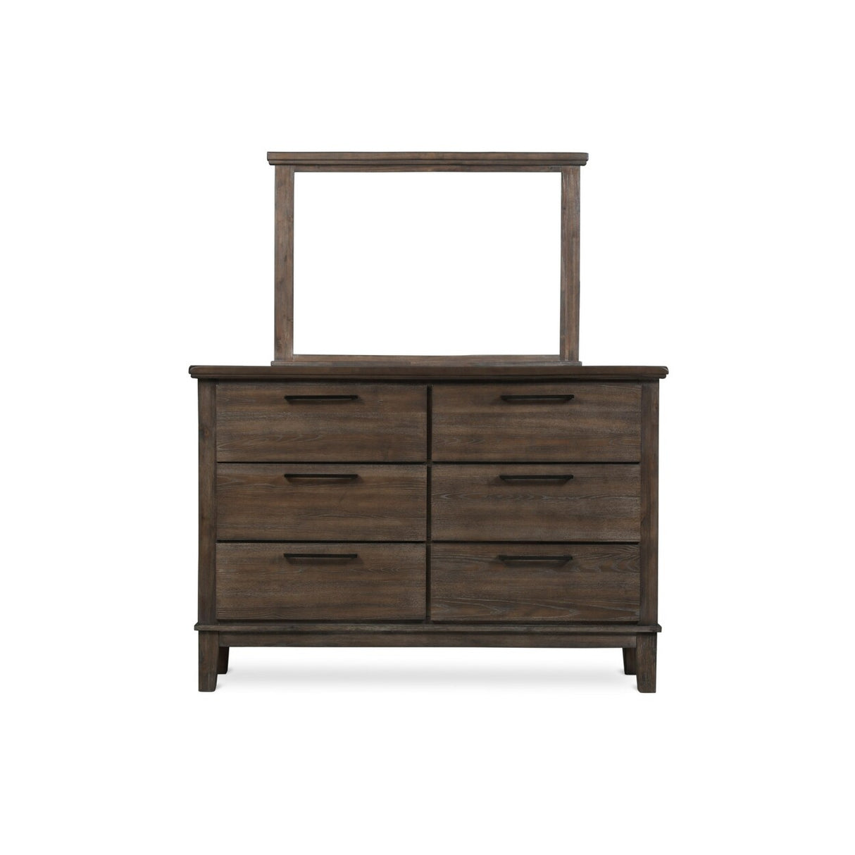 Emma 4 Piece Gray Modern Fabric Upholstered Tufted Shelves Panel Bedroom Set