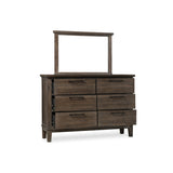 Emma 4 Piece Gray Modern Fabric Upholstered Tufted Shelves Panel Bedroom Set