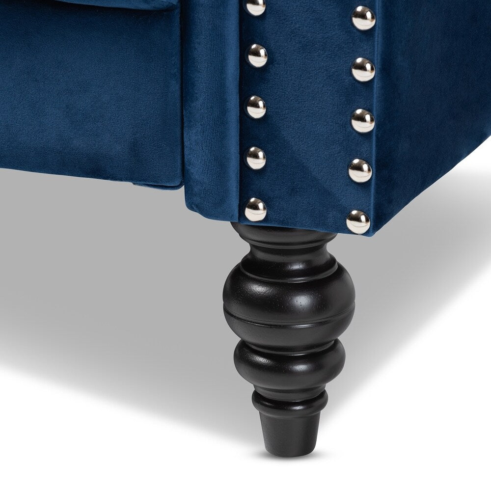 Emma Traditional and Transitional Upholstered Chesterfield Sofa