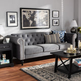 Emma Traditional and Transitional Upholstered Chesterfield Sofa