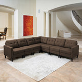 Emmie Mid-century Modern 7-pc. Sectional Sofa Set by Christopher Knight Home