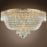 Empire 6 Light 18" Gold Flush Mount With Clear European/Swarovski Crystals - 10.00