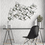 "Arrows" Hand Painted Etched Metal Wall Sculpture