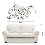 "Arrows" Hand Painted Etched Metal Wall Sculpture