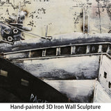 "Bow" Primo Mixed Media Hand Painted Iron Wall Sculpture