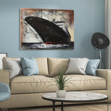 "Bow" Primo Mixed Media Hand Painted Iron Wall Sculpture