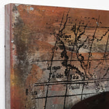 "Bow" Primo Mixed Media Hand Painted Iron Wall Sculpture