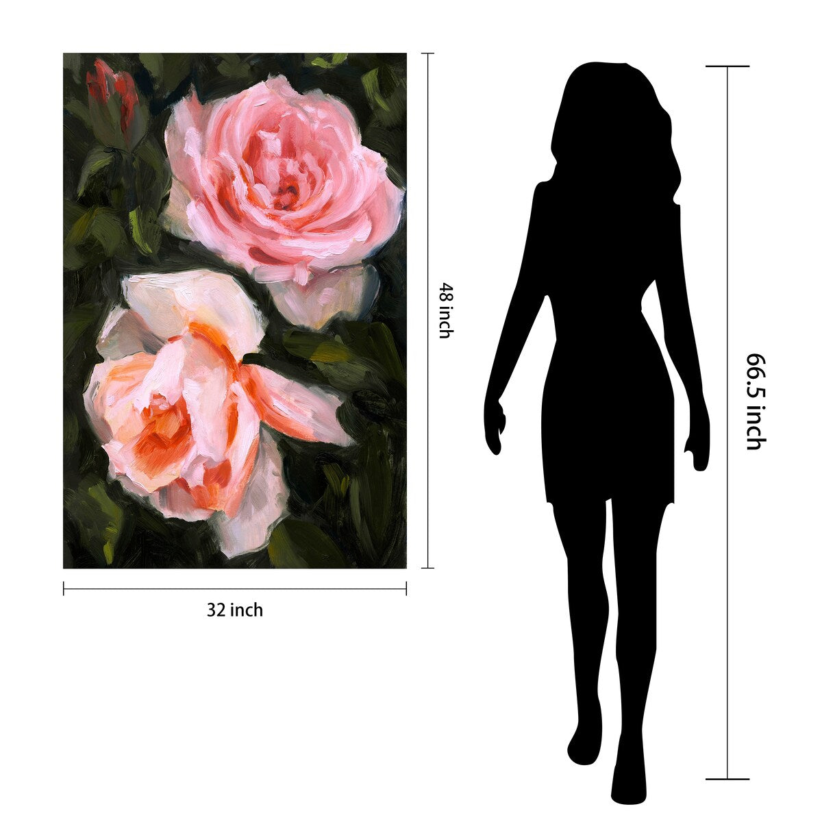 Empire Art Direct Ethereal Roses I Printed Tempered Glass Wall Art