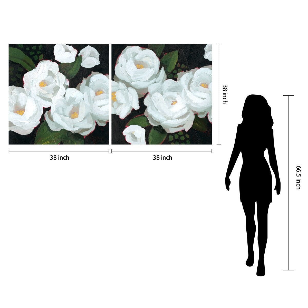 Empire Art Direct White Serenity Flower Printed Tempered Glass Wall Art - Multi-Color