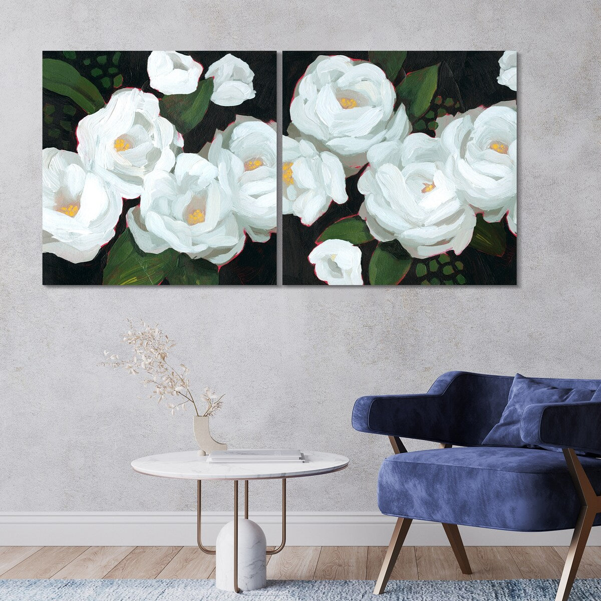 Empire Art Direct White Serenity Flower Printed Tempered Glass Wall Art - Multi-Color