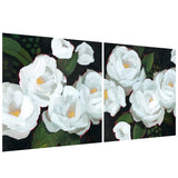 Empire Art Direct White Serenity Flower Printed Tempered Glass Wall Art - Multi-Color