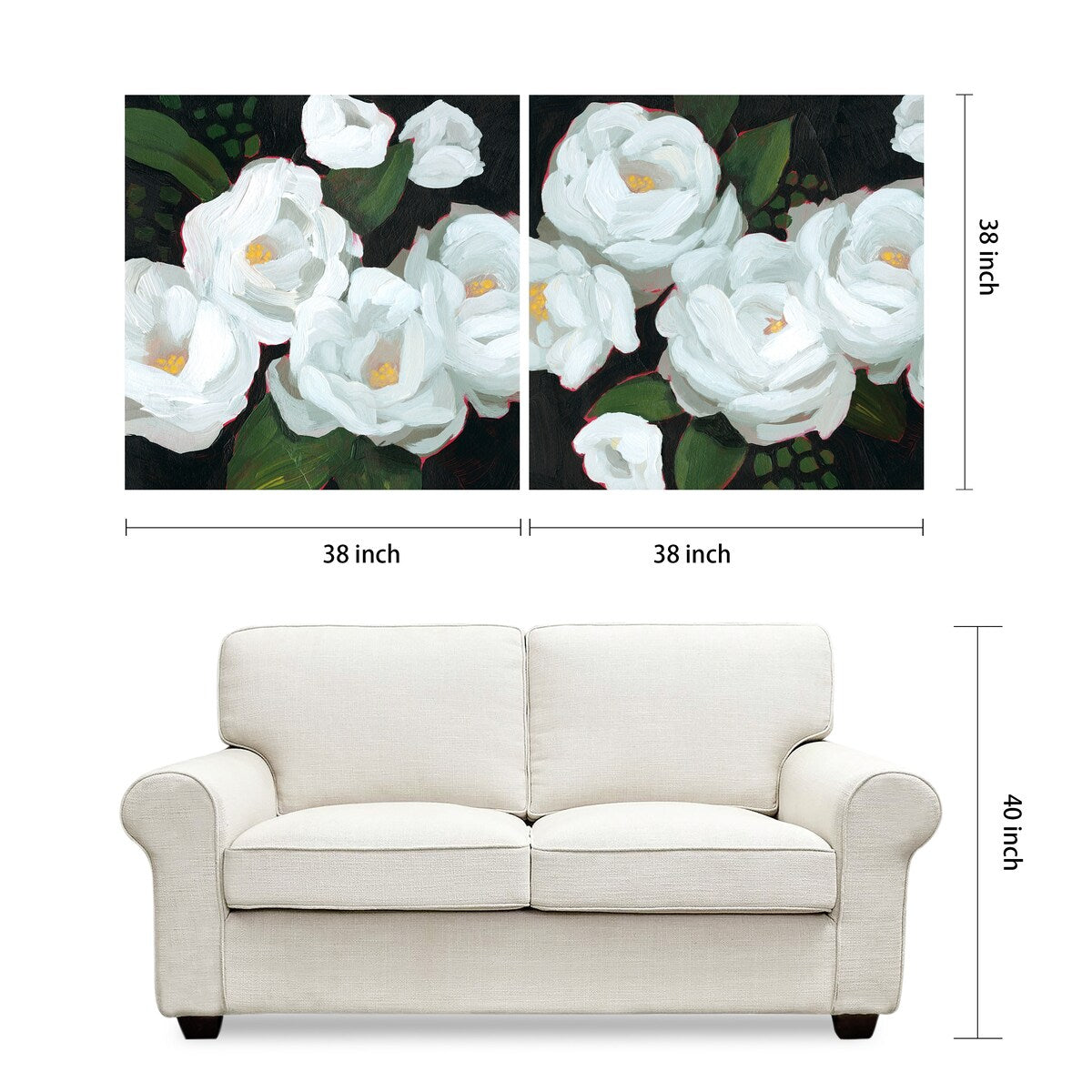 Empire Art Direct White Serenity Flower Printed Tempered Glass Wall Art - Multi-Color