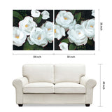 Empire Art Direct White Serenity Flower Printed Tempered Glass Wall Art - Multi-Color