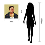 Empire Art Direct "Hip Elon" Printed Tempered Art Glass Wall Art - Multi-Color