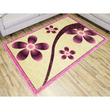 Empire Rosa Transitional Pink/Cream Polypropylene Hand-carved Rug (3'11 x 5'3) - 3'11 x 5'3