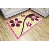 Empire Rosa Transitional Pink/Cream Polypropylene Hand-carved Rug (3'11 x 5'3) - 3'11 x 5'3
