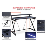 Emulator Battlestation Gaming Desk with RGB LED Lights
