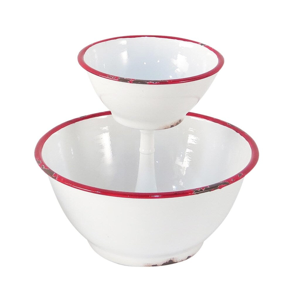 Enamel Tiered Bowls