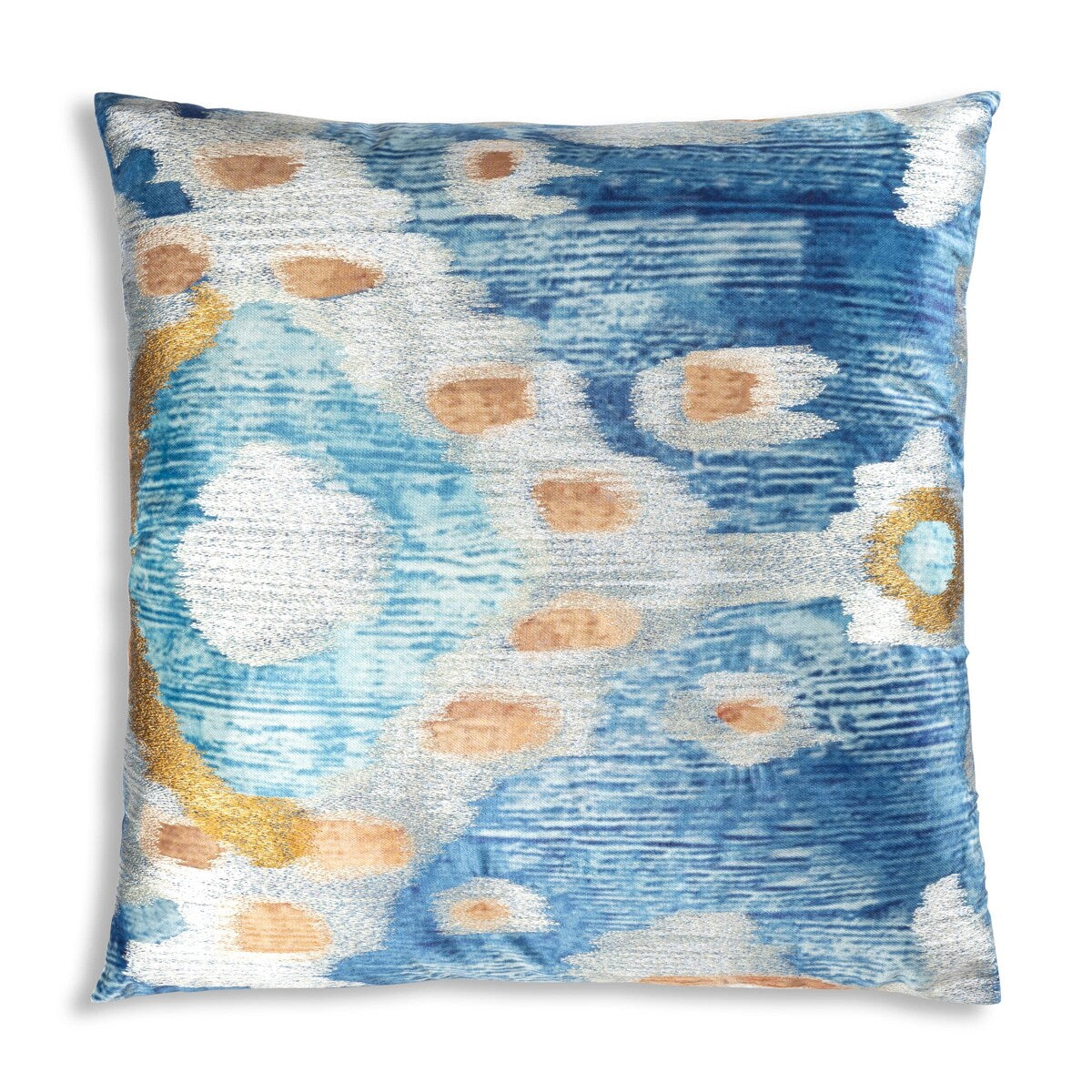 Enchant Home Serino Blue Velvet Pillow
