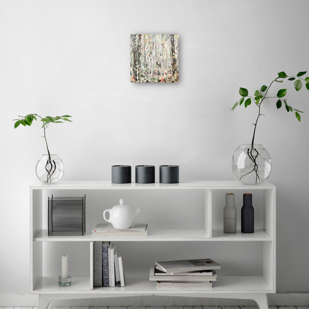 Enchanted Birches By Studio Arts Canvas Art Print