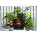 Enchanting Outdoor Fountain with 12 Warm White LED Lights Gray/Black