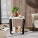 End Table Side Table with Storage Shelves, 2-Tier Table for Living Room Bedroom