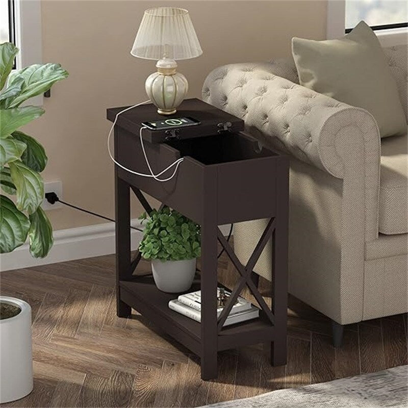 End Table with Charging Station