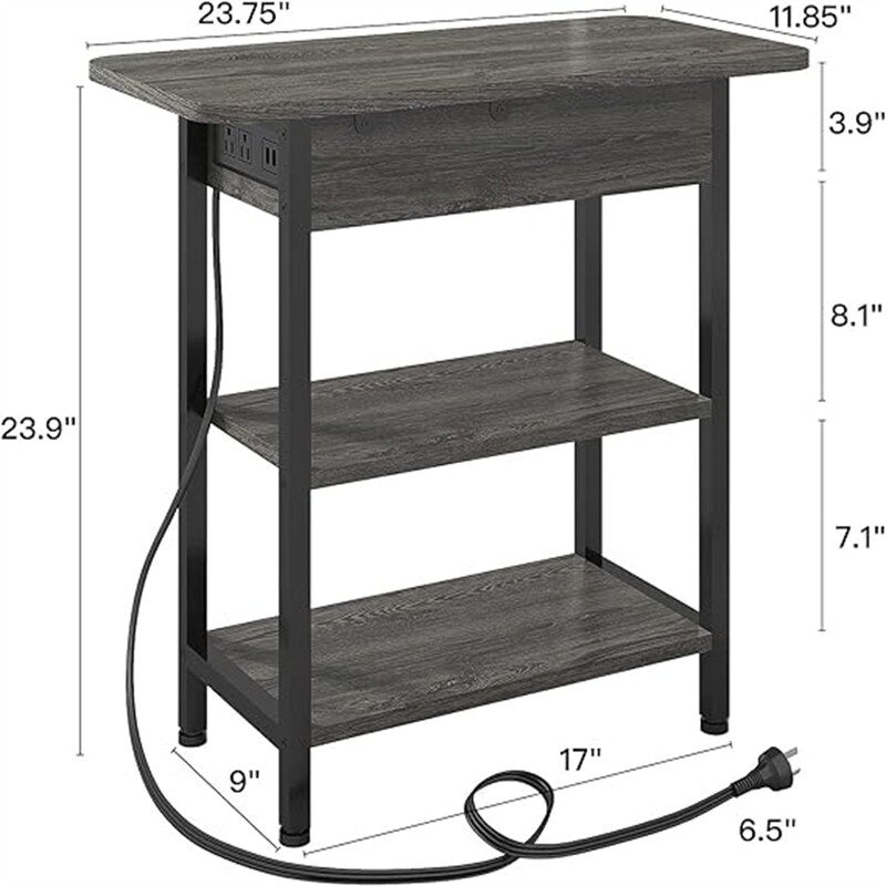 End Table with Charging Station