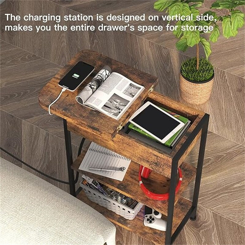 End Table with Charging Station